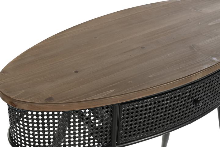 Image du produit DKD Home Decor Console 90,5 x 39 x 78 cm Fir Black Metal Brown