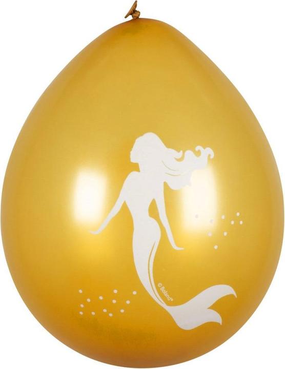 Actual product image Boland 6 Golden Mermaid balloons 25cm (One size)