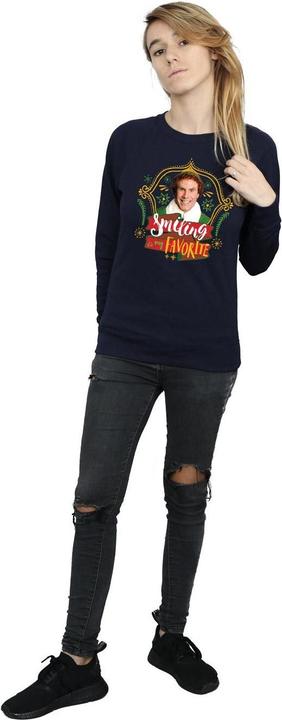 Actual product image Elf Womens/Ladies Buddy Smiling Sweatshirt (L)