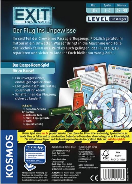 Produktbild Kosmos EXIT - Der Flug ins Ungewisse (Deutsch)