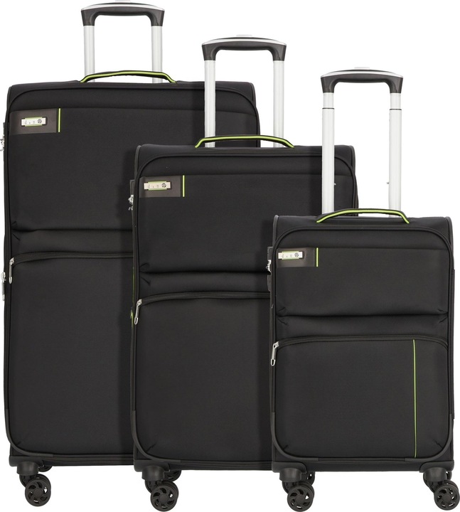 Produktbild D&N Travel Line 6704 - 3-teiliges Koffer-Set Dobby Nylon (208 l, XL (ab 115l))