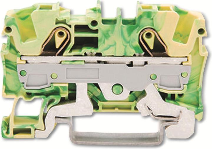 Produktbild Wago DIN-Schienenklemme 2 x 6 mm2 grün/gelb