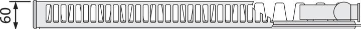 Actual product image Purmo Bottom connection radiator CV 11, 600-1000 (1018 W)
