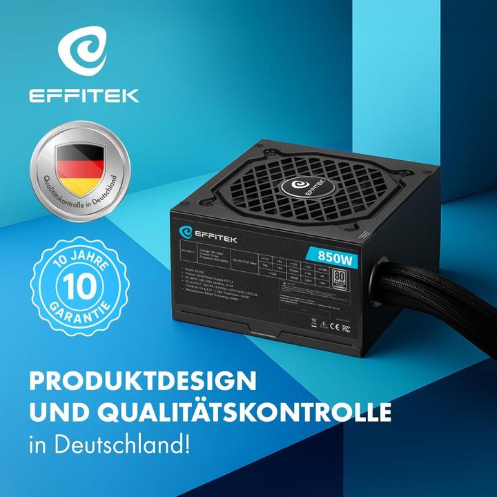 Produktbild Effitek Netzteil 850W Silver ATX 3.1, PCI 5.1 (850 W)