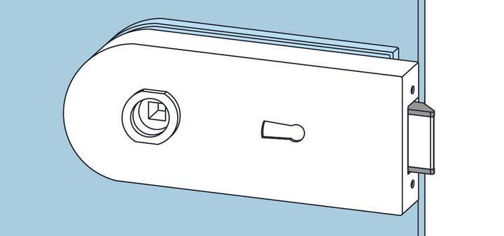 Produktbild Dormakaba Glastürschloss Studio Rondo (Profildoppelzylinder)