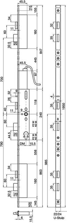Actual product image MSL Multipoint locking devices FlipLock drive 25544 PE-SV