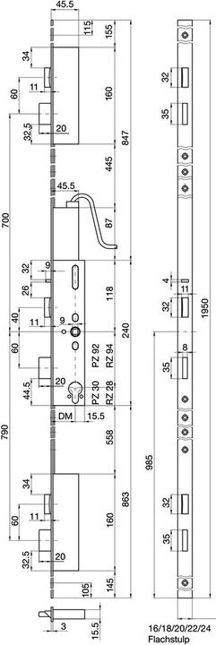 Actual product image MSL Multipoint locking devices FlipLock drive 25544 PE-SV