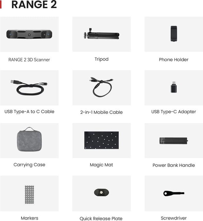 Actual product image Revopoint Range 2 3D Scanner