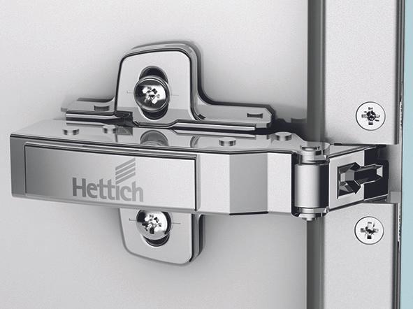 Actual product image Hettich Sensys 8638i aluminum pot hinges, corner, center and inlying ban