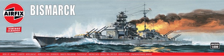 Actual product image Airfix Kit Bismarck 1:600