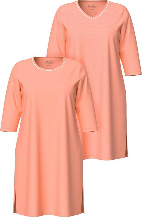 Produktbild Ulla Popken Bigshirts, 2er-Pack, Rundhals/ V-Ausschnitt, 3/4-Arm (42, 44)