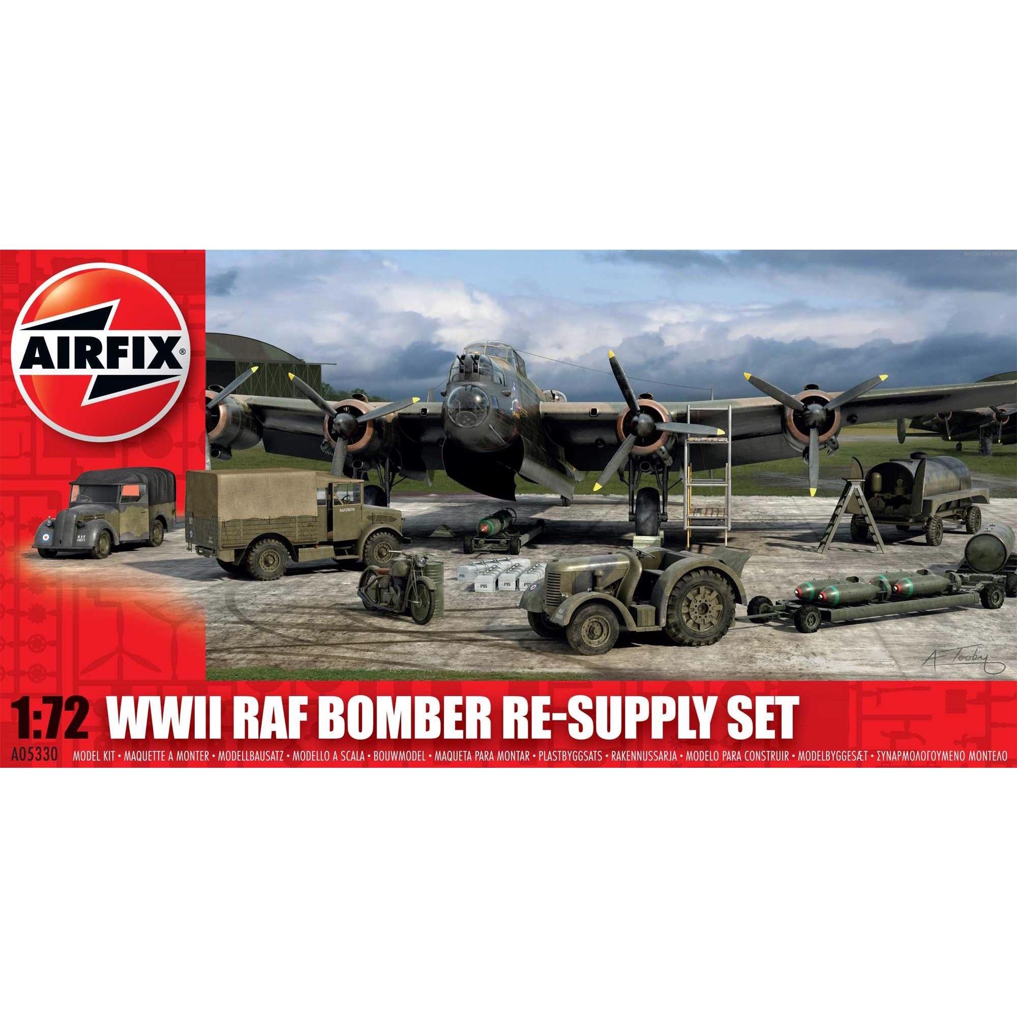 Airfix Bausatz RAF Bomber Flugplatz Fahrzeuge und Ausrüstung 1:72 (21.A05330)