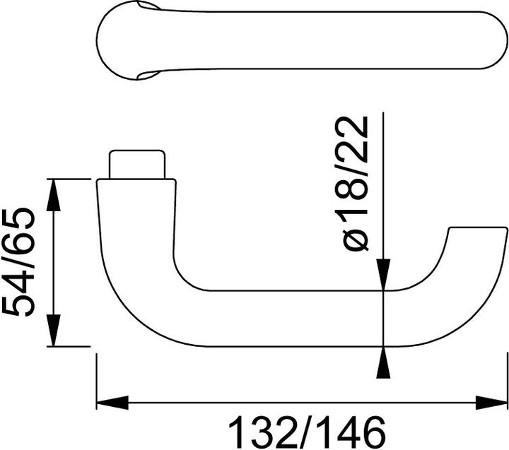 Actual product image Hoppe Lever handle 138L Paris (Door handle)