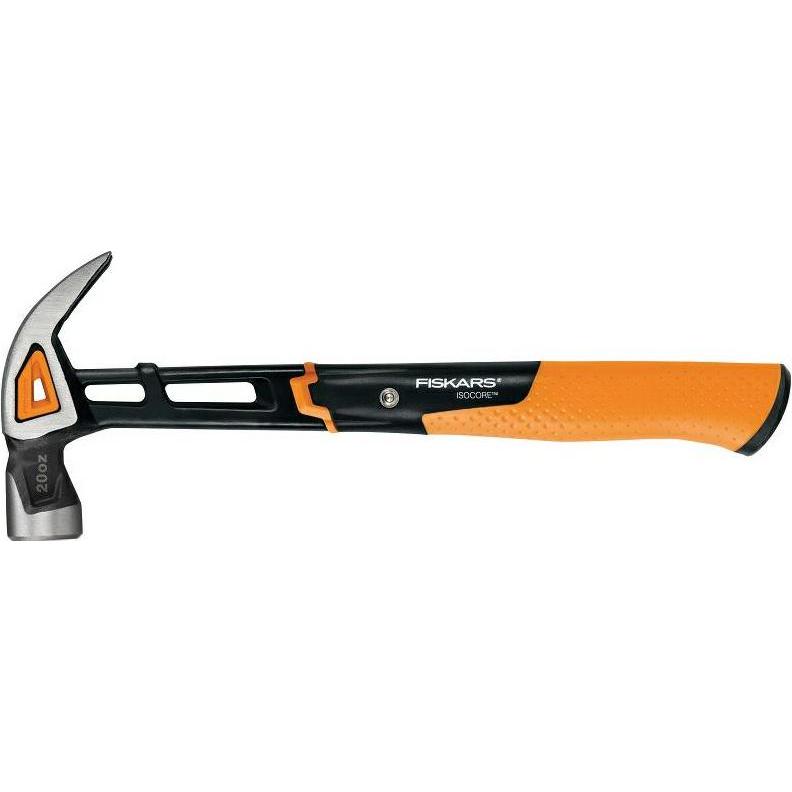 Fiskars, Hammer, IsoCore lenktas dailidės plaktukas L 20oz (779 g)