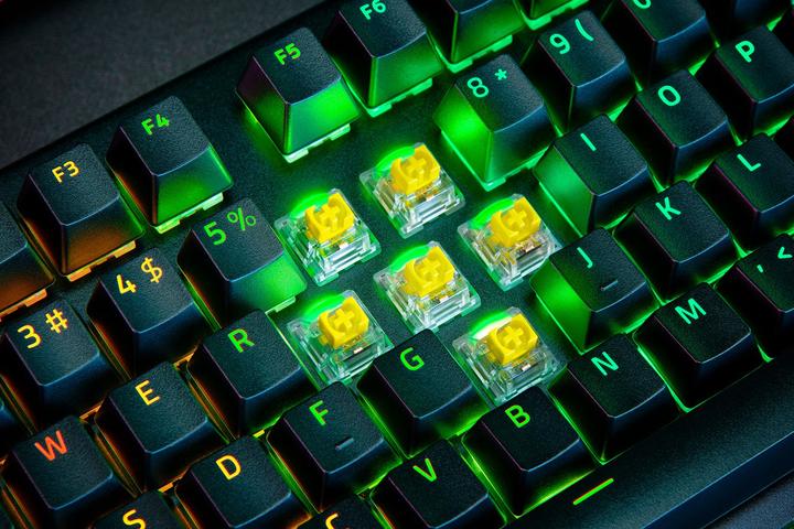 Actual product image Razer BlackWidow V4 Pro Mechanical Gaming Keyboard, Yellow Switch, US Layout, Wired, Black (Eng. Int., Cable)