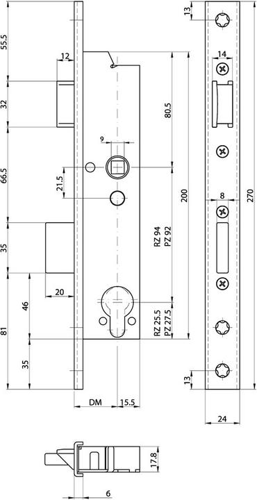 Actual product image MSL Delta 19421 (Mortise lock)