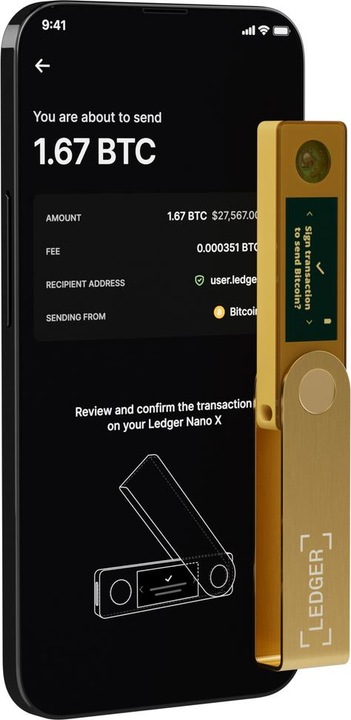Image du produit Ledger Nano X - Or (Ethereum Classic, Bitcoin)