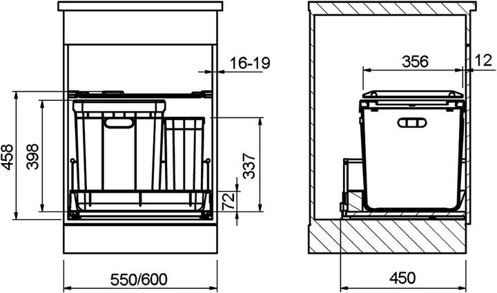 Immagine prodotto Franke Serie 350 Varia 60 Cass. Cont. (40 l)
