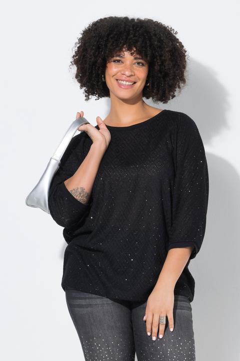 Produktbild Angel of Style Pullover, Loose Fit, Lochstrick, Fledermaus-halbarm (54, 56)