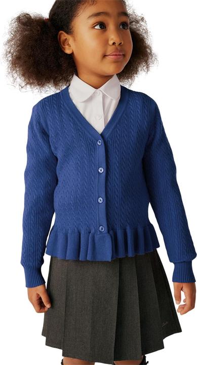 Produktbild Clarks Strickjacke Mädchen Rüschen Mit Zopfmuster Schule (146)