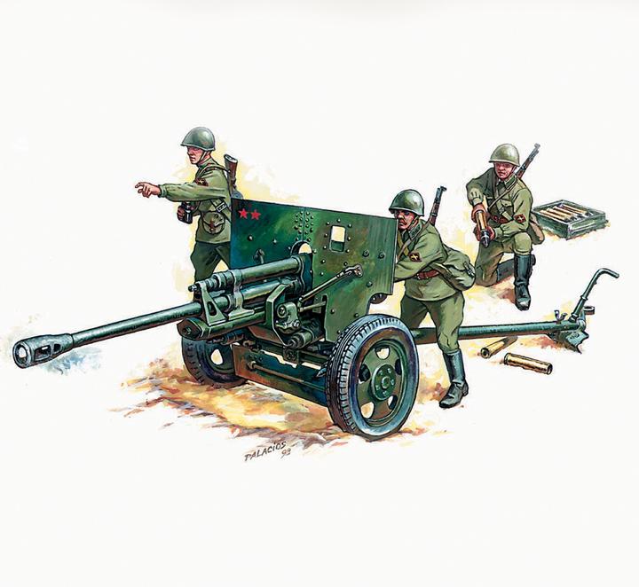 Actual product image Tamiya 1:72 Zis - 3 Soviet Gun