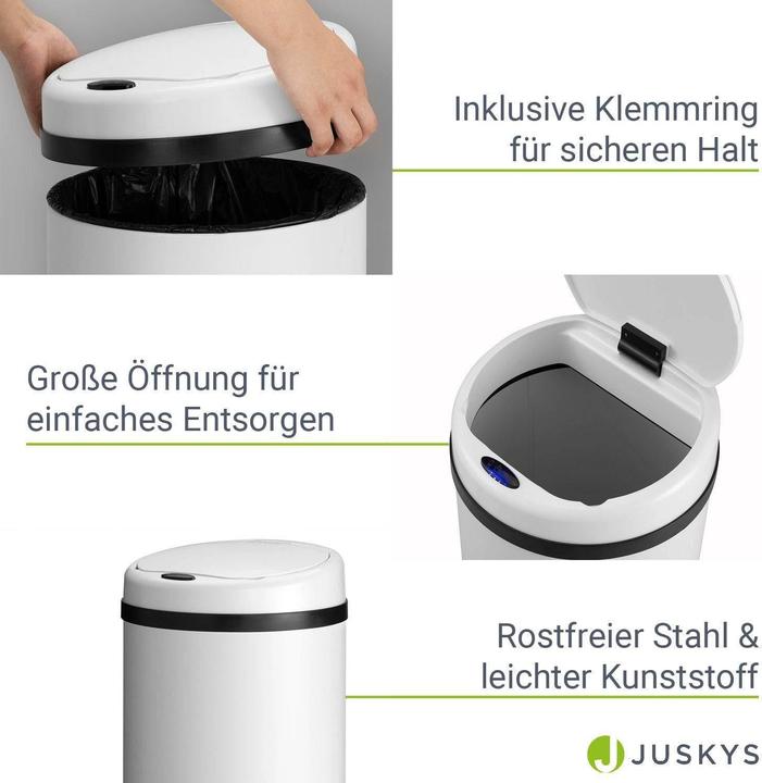 Image du produit Juskys Poubelle automatique avec capteur (40 l)