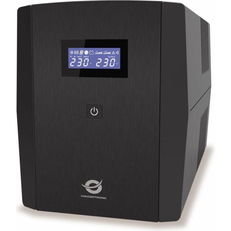Conceptronic ZEUS USV 1500VA 900W Schuko UPS Start/LAN sw (1.50 VA, 900 W, Line-Interaktiv USV), USV