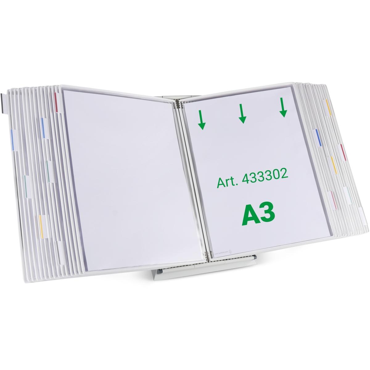 Tarifold, Informationsschild, Sichttafelsystem 433302 DIN A3 weiss mit 30 St. Sichttafeln