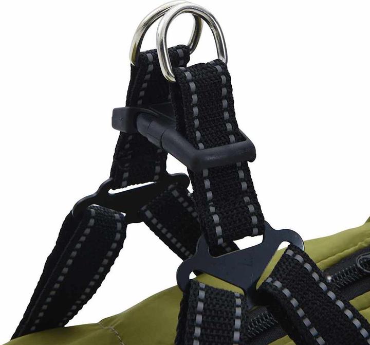 Actual product image vidaXL Dog coat harness Waterproof Reflective (28, Dog coat)