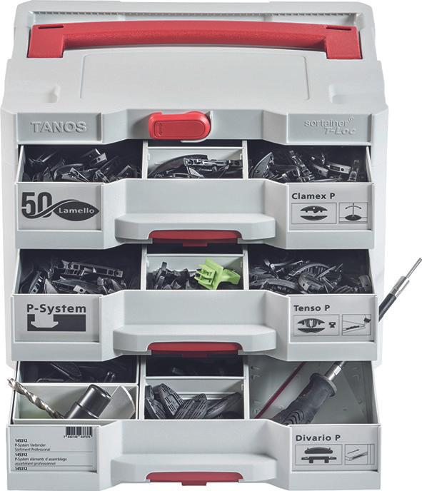 Lamello P-Systeem Aansluitingen Assortiment Professioneel (Aansluitende fitting, 1 Pcs.)