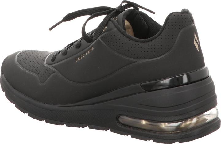 Actual product image Skechers Ladies Lace Up Shoes Sporty Rubber Sole Black (41)