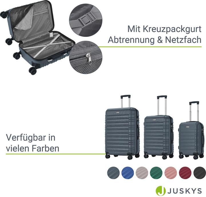 Produktbild Juskys 3-teilgies Hartschalen-Kofferset (55 l)
