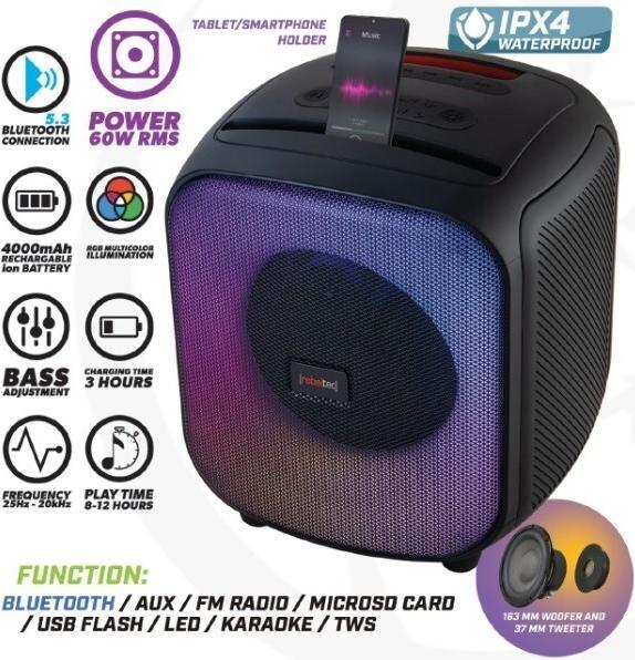 Actual product image Rebeltec Speaker PowerCube 500 60W RMS (12 h)