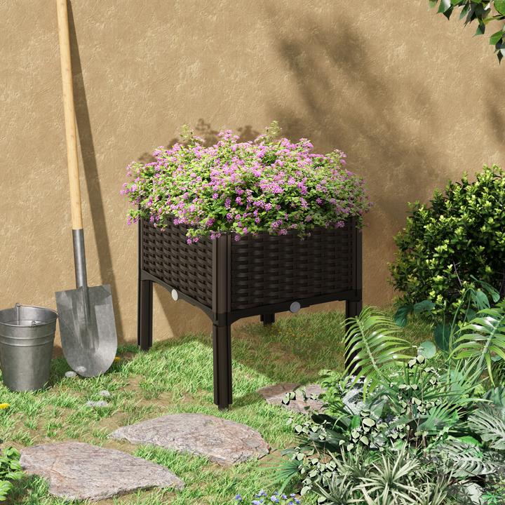 Produktbild Outsunny Hochbeet in Rattan-Optik