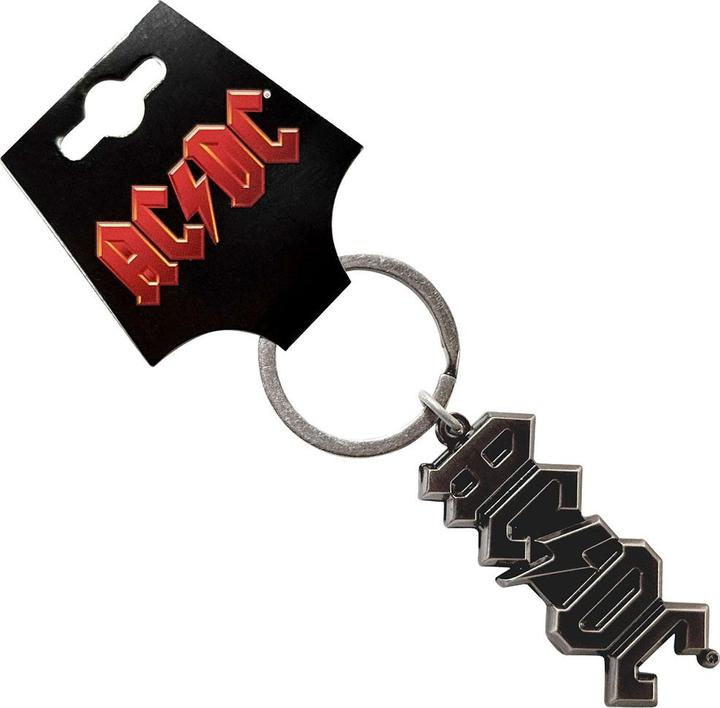 Actual product image AC/DC 3D Silver Logo Schlüsselanhänger