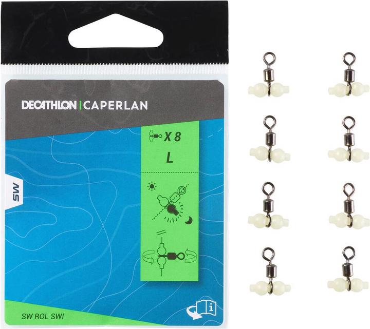 Image du produit Caperlan Emerillon Pater Roller phosphorescent acier pack de 8