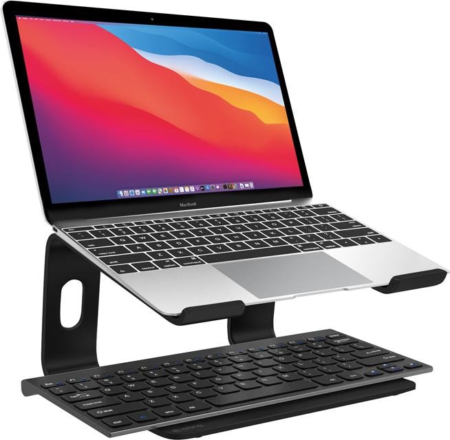 Image du produit Crong AluBench Laptop Stand - Support ergonomique pour ordinateur portable en aluminium (noir)