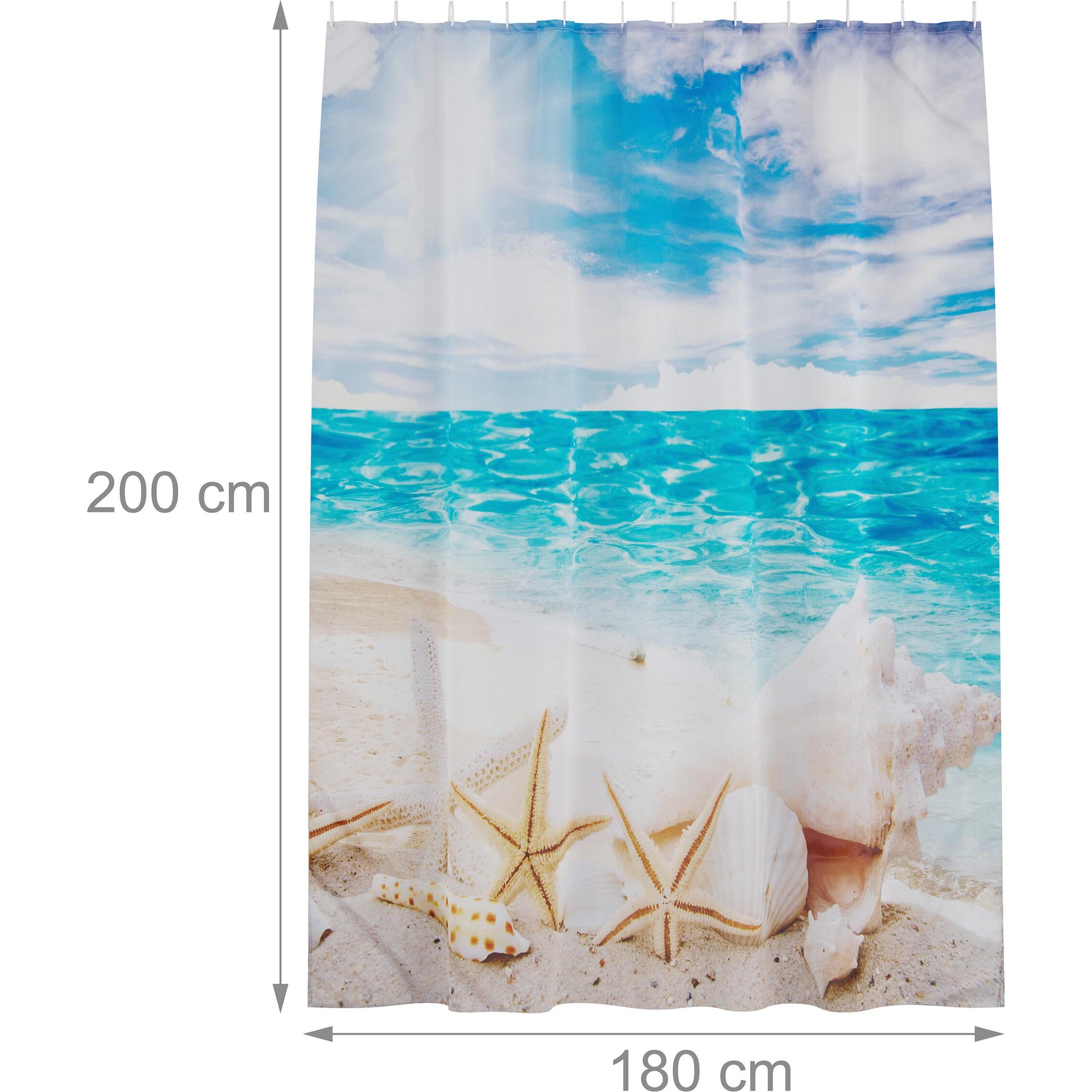 Thumbnail - Relaxdays, Duschvorhang, Duschvorhang (180 x 0.1 x 200 cm)