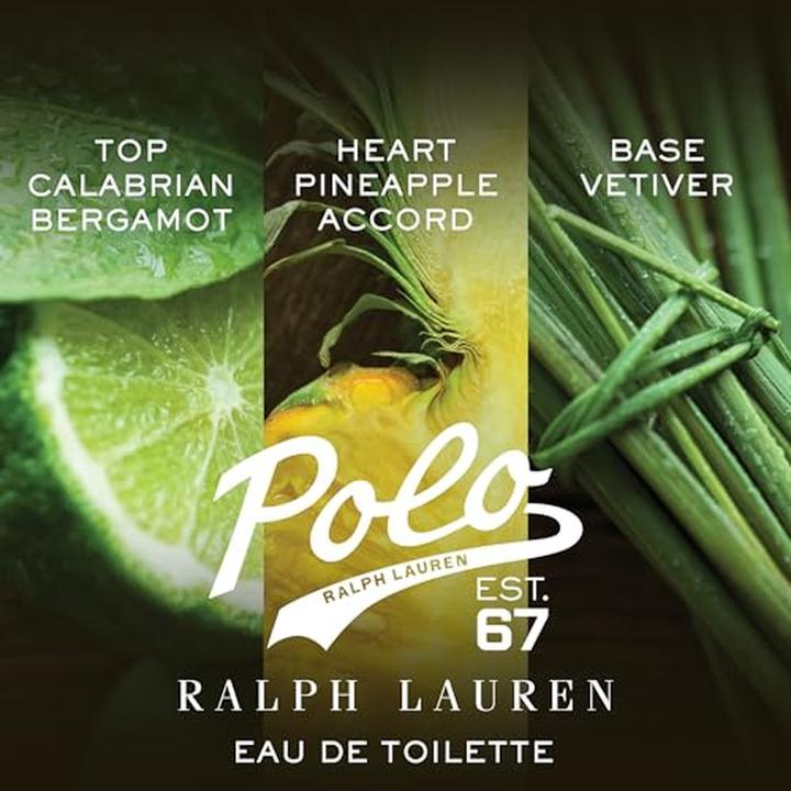 Actual product image Ralph Lauren Polo 67 Eau de Toilette Cologne for Men Woody Solar Scent With Pineapple Bergamot Vetiv (Eau de toilette, 40 ml)