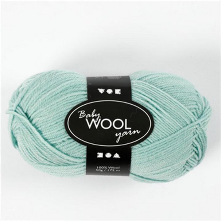 Image du produit Creativ Company Fil de laine pour bébé Merino 50 g 14/4 Vert clair (172 m)