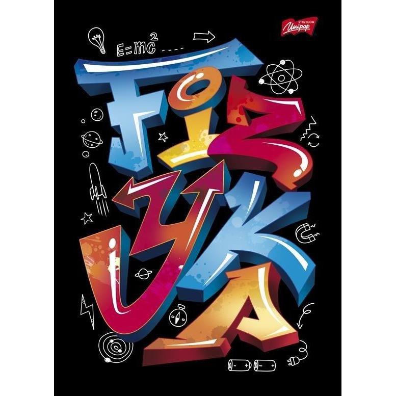 Unipap A5/60K-Notizbuch, kariert, Physik, mit Spickzettel (10 Stück) (A5, Kariert) (58103170)