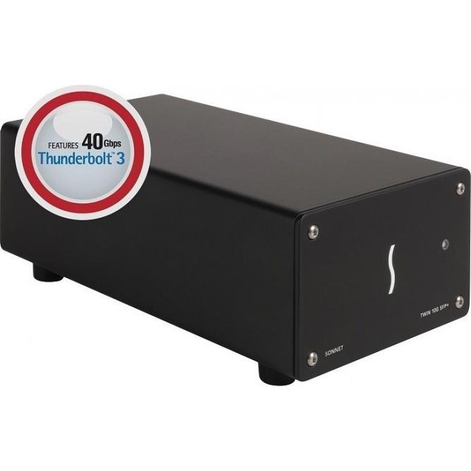 Sonnet Twin 10G SFP+ (Thunderbolt 3, SFP+ (2x)), Netzwerkadapter, Schwarz