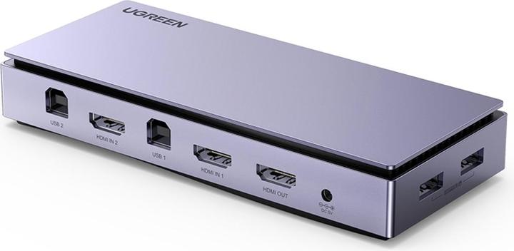 Actual product image Ugreen 2-in-1 HDMI USB KVM Switchbox with Splitscreen Function