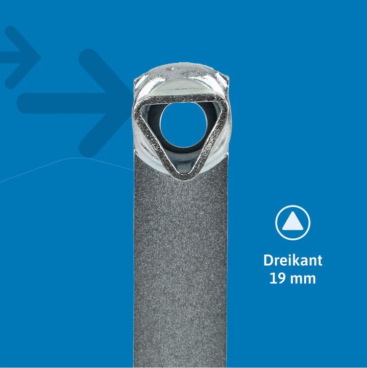 Produktbild Dönges Schlüssel für Absperrpfosten | Dreikantschlüssel M12 19 mm, Dreikant M12