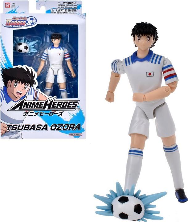 Actual product image Bandai ANIME HEROES Captain Tsubasa figure with accessories, 16 cm - Tsubasa Ozora