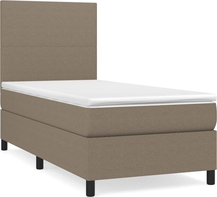 Produktbild VidaXL Boxspringbett mit Matratze Taupe Kleines Doppelbett Stoff (120 x 190 cm)