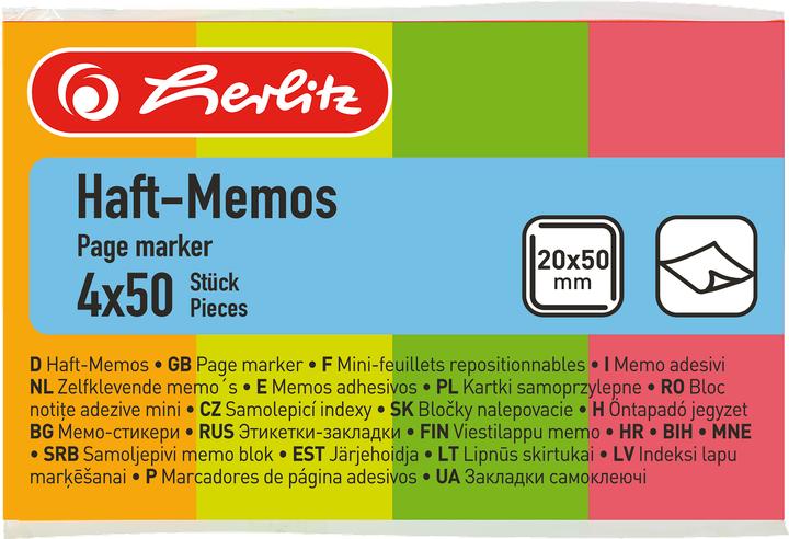 Energy Label Herlitz Adhesive Memos 20x50 4x50pcs.790642 (50 x 20 mm)