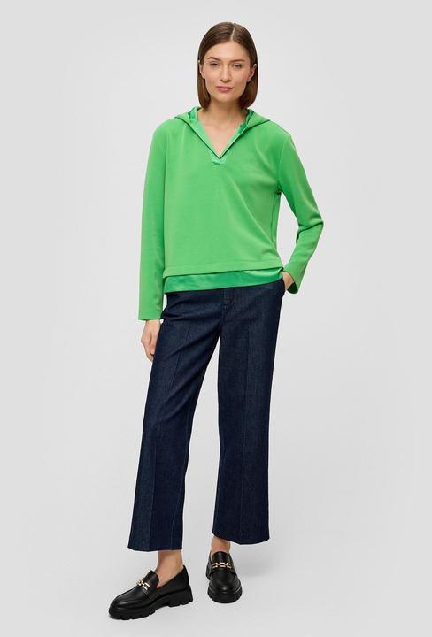Produktbild s.Oliver Sweatshirt Scuba-Sweatshirt mit Kapuze (36)