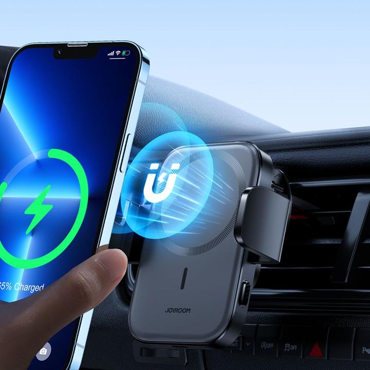 Actual product image Joyroom Magnetic Wireless Car Charger Holder (ventilation grille)