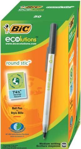 Actual product image Bic Biros ECOlutions Round Stic, black (Black, 1x)